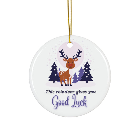 Christmas Reindeer Ceramic Ornament - Creative Home & More